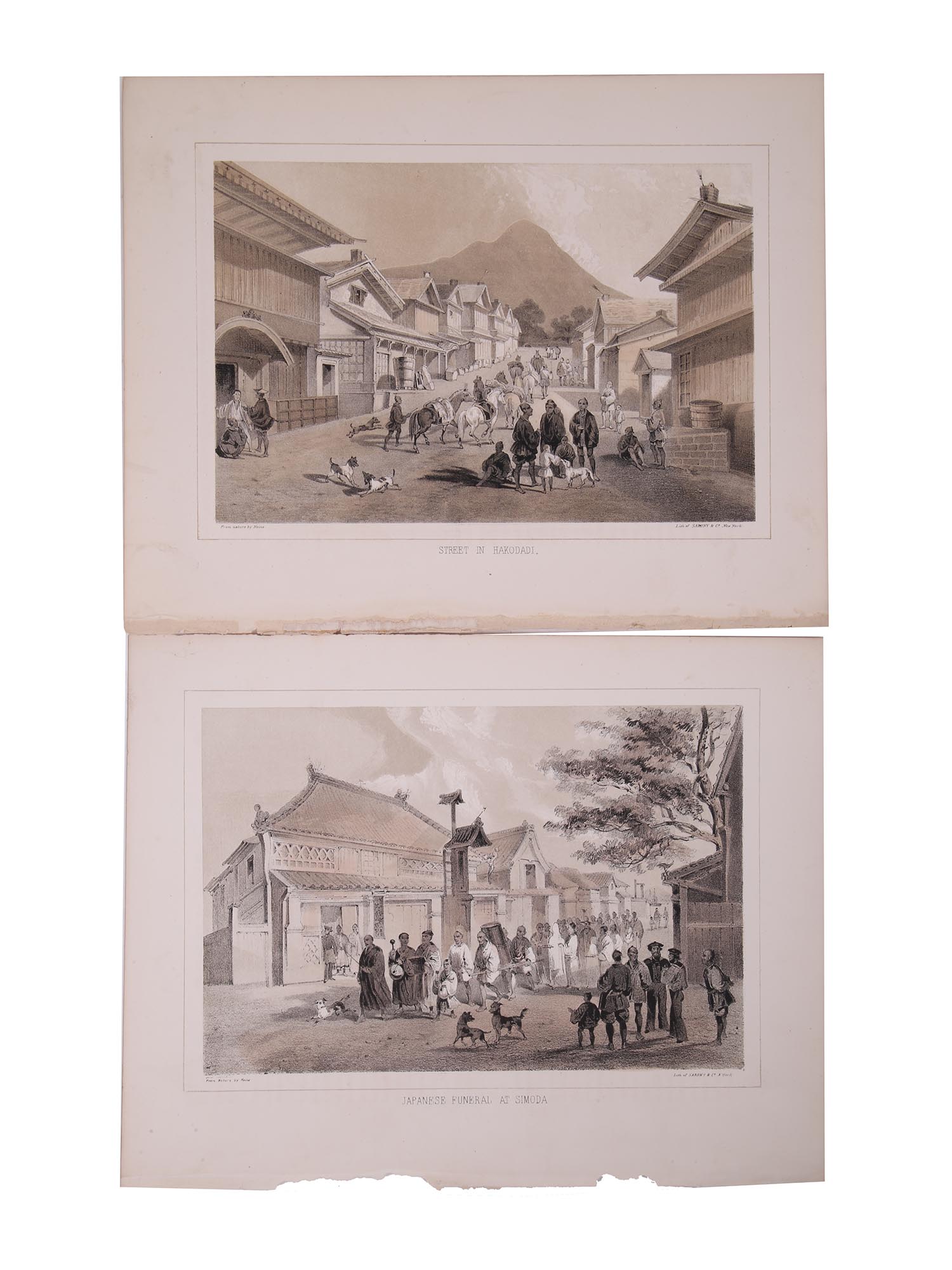 ANTIQUE JAPAN PERRY EXPEDITION COLOR LITHOGRAPHS PIC-2